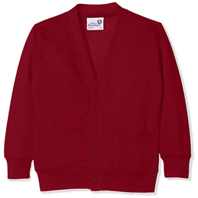 Image of AWDis Boy&#039;s Kids Academy Cardigan School Top, Red (Academy Claret), 3 4 Years (Manufacturer Size:X Small)