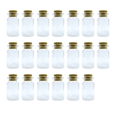 Image of WYAN 20Pcs 7ML mini glass bottle,mini bottles with cork,shot wedding favours,for DIY Arts Crafts Decoration