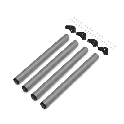 Image of Emuca Adjustable table leg Ø60x710mm (Ø2,36x27,9 inch), height adjustment 710 730mm (27,9 28,7 steel, silver grey