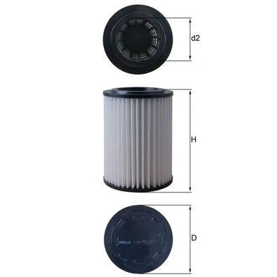 Image of 28113S0100 Air Filter MAHLE ORIGINAL LX 5363 199mm 144mm Insert