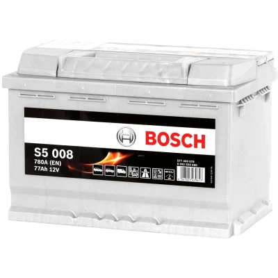 Image of 1609232480, 5600GR, 5600OR, 5600QA, 5600RC Starter battery BOSCH S5 0 092 S50 080 12V 77Ah 780A B13 Lead acid MERCEDES BENZ: E Class Saloon
