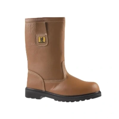 Image of MENS LEATHER SAFETY STEEL TOE CAP RIGGER BOOTS WORK SHOES TRAINERS SIZE 6 13 UK (UK 6)