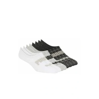 Image of Puma Women&#039;s No Show Sneaker Socks 8 Pack, Blk/Wht/Grey, One Size
