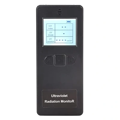 Image of LCD Digital UV Meter Portable Ultraviolet Radiation Detector UVI Tester Radioactive with Temperature Display for Home, Office, Indoor and Outdoor, Lamps
