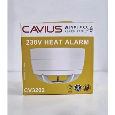 Image of 1 x Cavius RF Mains Powered Heat Alarm CV3202