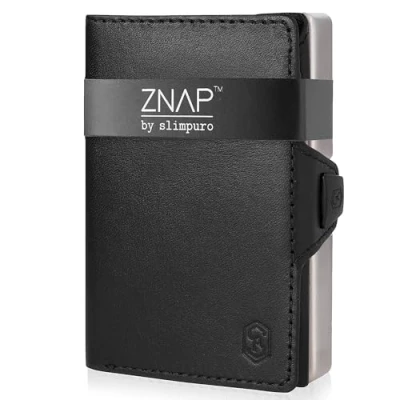 Image of slimpuro Wallet Card Holder, Men&#039;s Accessories Wallets, Cases &amp; Money Organisers, Slim Travel with Coin Pocket, Smart Thin Leather Wallet, Women Bank Holder RFID Blocking