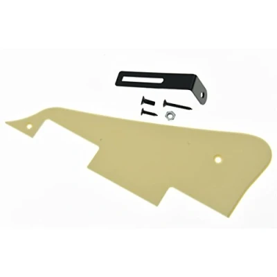 Image of KAISH Single Cream 1 Ply LP Guitar Pickguard with Black Bracket for Epiphone Les Paul