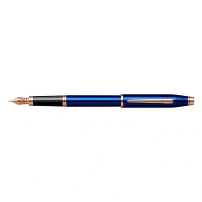 Image of CROSS Century II Translucent Cobalt Blue Lacquer Medium Nib Fountain Pen
