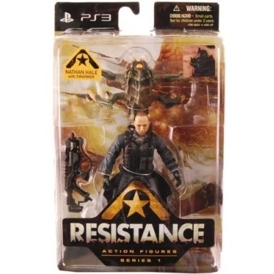 Image of Nathan Hale with Swarmer Figure Resistance PS3 Video Game Series 1