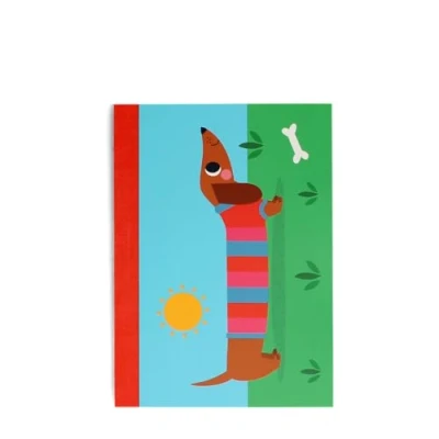 Image of Rex London A6 Lined Notebook Sausage Dog