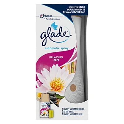 Image of Glade Automatic Air Freshener Spray, Auto Spray Odour Eliminator &amp; Room Fragrance, Starter Kit with Holder Refill, 269 ml, Relaxing Zen, 3 Kits
