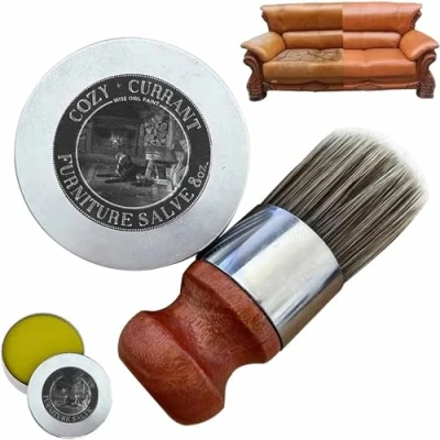 Image of Wise Owl Furniture Salve, 4oz Salve for Leather, Leather Protect (1 Set)