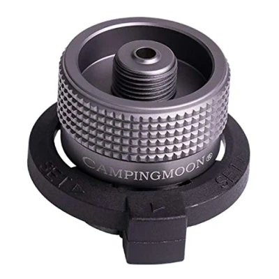 Image of CAMPINGMOON Camping Grill Gas Stove Adapter(Vertical type), Input: Butane Canister, Output: EN417 Lindal Valve Z11