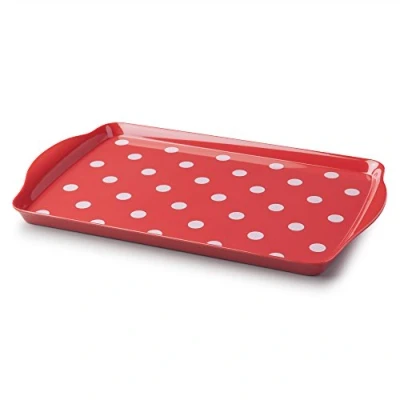 Image of Zeal Melamine Dotty Serving Design Tray (39x24cm) Red