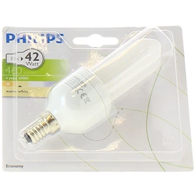 Image of Philips Economy Stick Energy Saving Bulb 871829121657500 Lamp (8 W, 42 E14, 460 lm, Warm White, 6000 (H)