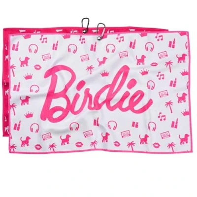Image of Shanker Golf Birdie Pink Towel Funny Microfiber Waffle Womens Joke Logo Perfect Gift for Women Ladies Accessories