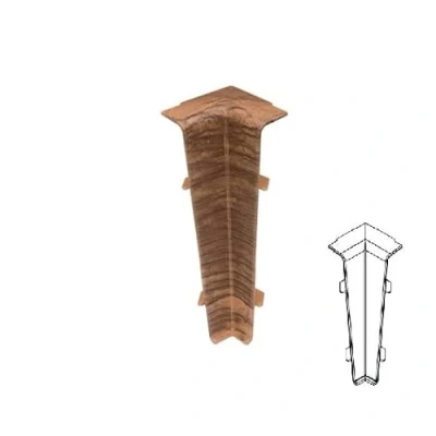 Image of Plastic Skirting Board High Line 2.5m PVC Internal Corner Cantabrian Oak 236