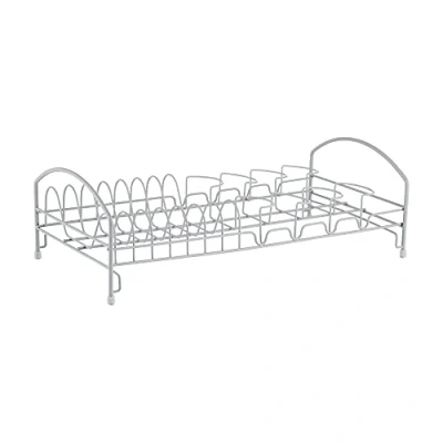 Image of Typhoon Living Grey Dish Rack Durable Coated Steel Drying Kitchen Organiser and Sink Accessory Grey, 428 mm x 225 140