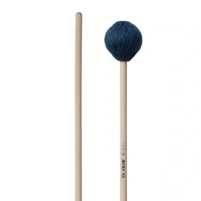 Image of Vic FIrth Virtuoso Series Marimba Mallets M211 Yarn Medium Soft Blue
