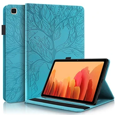 Image of Succtop Case for Galaxy Tab A7 10.4&quot; 2020, Folio Flip PU Leather Cover Pen Holder Standing Wallet Protective Tablet Samsung T500/T505/T507, Blue