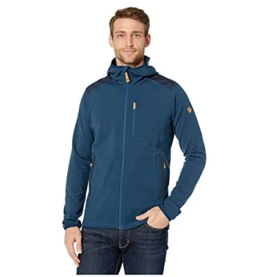 Image of Fjallraven 81878 Keb Fleece Hoodie M Sweatshirt mens Storm Night Sky L