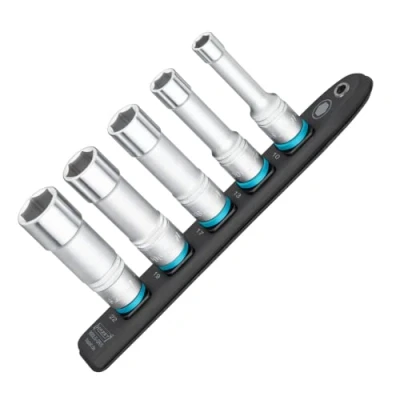 Image of HAZET Smart Rail 900LG SR/5 I Magnetic Base with 5 Slots, Drive: Square 1/2 Inch, Output: External Hexagon Flexible Plastic Socket Strip