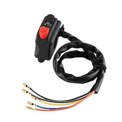 Image of Motorcycle Handlebar Control Switch, Keenso Motorbike 7/8 Mount Waterproof On Off Start Kill Switch