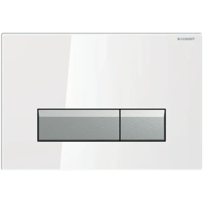 Image of Geberit Sigma40 dual flush plate white glass (242.601.SI.1)