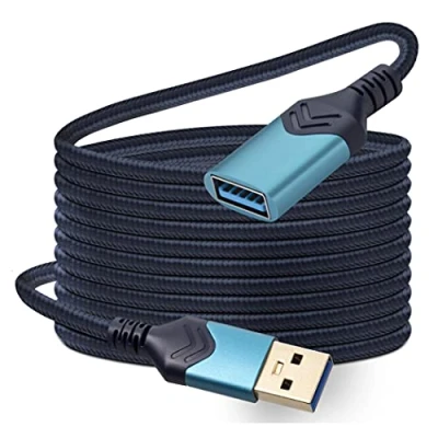Image of ROFICORD USB 3.0 Extension Cable, 4,5M High Speed Cable A Male to Female Cord for Playstation/Xbox/Flash Drive/Card Reader/Hard Drive/Keyboard/Printer/Scanner (Blue)