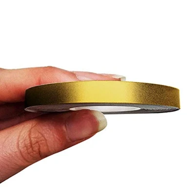 Image of 4R Quattroerre.it 10478 Trim Stripes Adhesive Strips for Cars, Gold, 7 mm x 10 mt