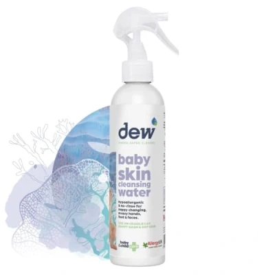 Image of Dew Baby Cleansing Water (500ml) 100% Natural &amp; Hypoallergenic Hypochlorous Acid Spray, for Baby&#039;s skin Kills 99.99% Bacteria, Refillable No Rinse Baby, Made in the UK