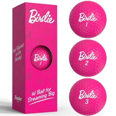 Image of Shanker Golf Pink Balls Funny Birdie Women&#039;s Fun Gifts for Women (Sleeve of 3, Novelty)