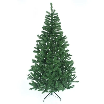 Image of SHATCHI Alaskan Pine Black/Green/White Christmas Bushy Looking Artificial Tree with Metal Stand Xmas Home Décor, PVC, 8Ft/240CM