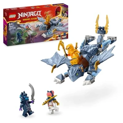 Image of LEGO NINJAGO Young Dragon Riyu Toy, Dragons Rising Playset for 6 Plus Year Old Boys, Girls &amp; Kids, Includes 3 Ninja Character Minifigures with Sword Accessories Independent Play, Gift Idea 71810