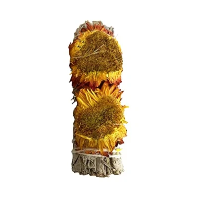 Image of VIE Wholesale Sunflower and White Sage Smudge Sticks, 4&quot;, 10 Pieces