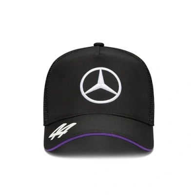 Image of Mercedes AMG Petronas F1 2024 Lewis Hamilton Driver Trucker Cap Black One Size Fits Most