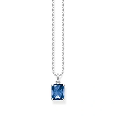 Image of Thomas Sabo Women Necklace Blue Stone 925 Sterling Silver KE1964 699 1