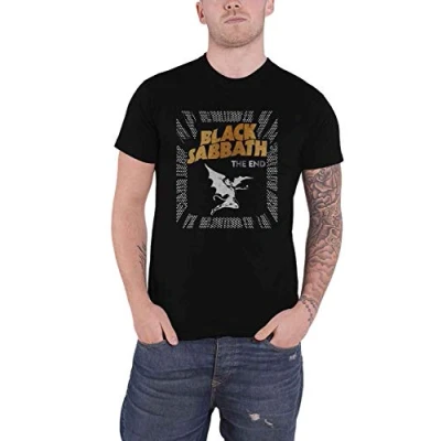 Image of Black Sabbath T Shirt The End Demon Band Logo Official Mens L