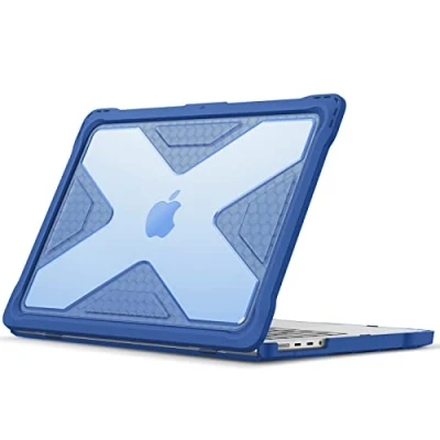 Image of FINTIE Case Compatible with Macbook Pro 14 inch (2023/2022/2021) M3/M2/M1 Chip, Heavy Duty Rugged Cover TPU Bumper Fit 14&quot; Model A2992 A2918 A2779 A2442, Blue
