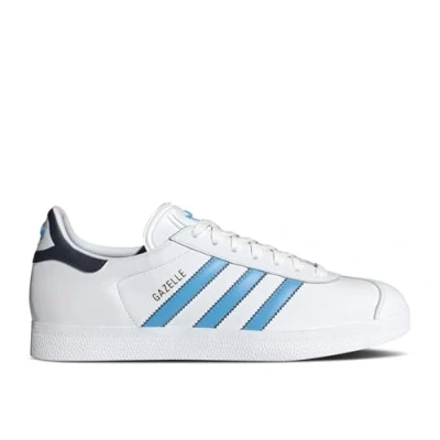 Image of adidas Men&#039;s Gazelle Sneaker, Cloud White/Semi Blue Burst/Night Indigo, Size 10, 10