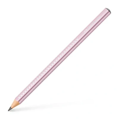 Image of Faber Castell Jumbo Sparkle Graphite Pencil Rose Metallic