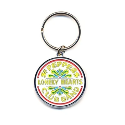 Image of The Beatles Keyring Keychain Sgt Pepper Lonely Hearts band logo Official One Size