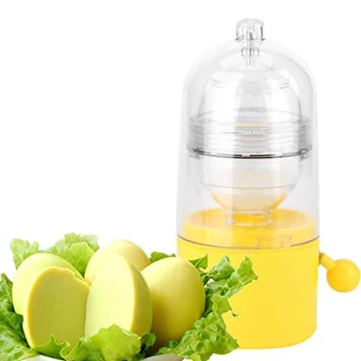 Image of TOPINCN Egg Scrambler Silicone Shaker Whisk Hand Powered Golden Maker with Pulling Rope Eggs Cooking Tool Mixer Kitchen Gadgets