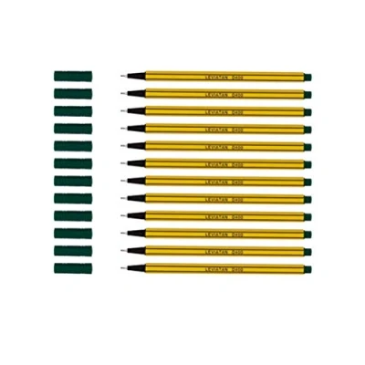 Image of LEVIATAN D400 Fineliner Green 12 Pieces Suitable for Everyday Use, Stationery and School Supplies Line Width Approx. 0.4 mm