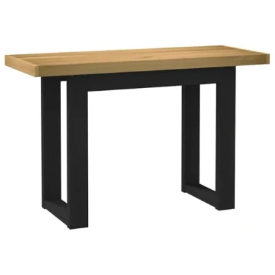 Image of vidaXL solid wood pine desk noain u shaped legs 120x50x75 cm rustic workstation/study table/home office desk/dining furniture