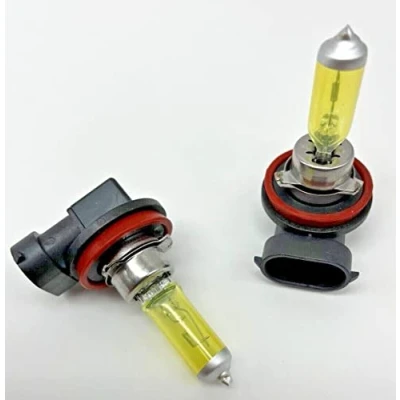 Image of H11 55W Warm White 3000K Yellow Xenon Headlight Bulbs Main Dip Beam or Fog (x2)