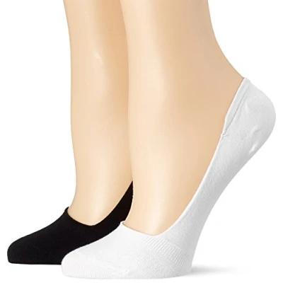 Image of Dim Women&#039;s Soft Silk Feel x2 Socks, Black/White, 39 42
