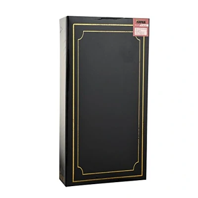 Image of ARPAN AL 9810 Large Black Padded 4x6 Album for 300 Photos with CD/DVD Pocket at Back of &amp; Protective Plastic Jacket, 18x4x33 cm