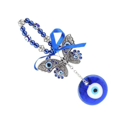 Image of Turkish Blue Evil Eye Pendant Hanging Amulet Blessing Wall Decoration Home Decor Protector Musulman Good Luck Housewarming Gift