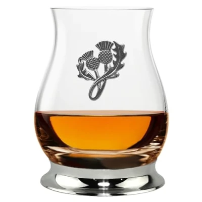 Image of English Pewter Company Glencairn Scottish Thistle Mixer Whisky Glass 350ml [WGP003]